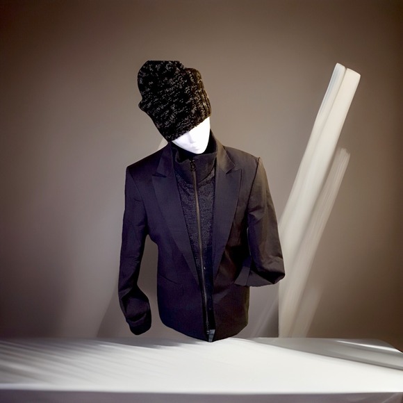 Vintage Adidas SLVR Rare Smart Blazer Knit Turtle Neck Grey Collectors Piece - Picture 5 of 13